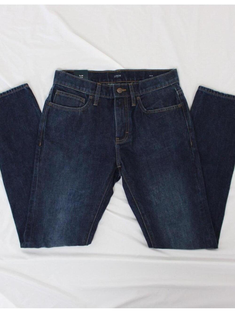 NWT J.Crew dark blue slim rigid denim jeans size 30